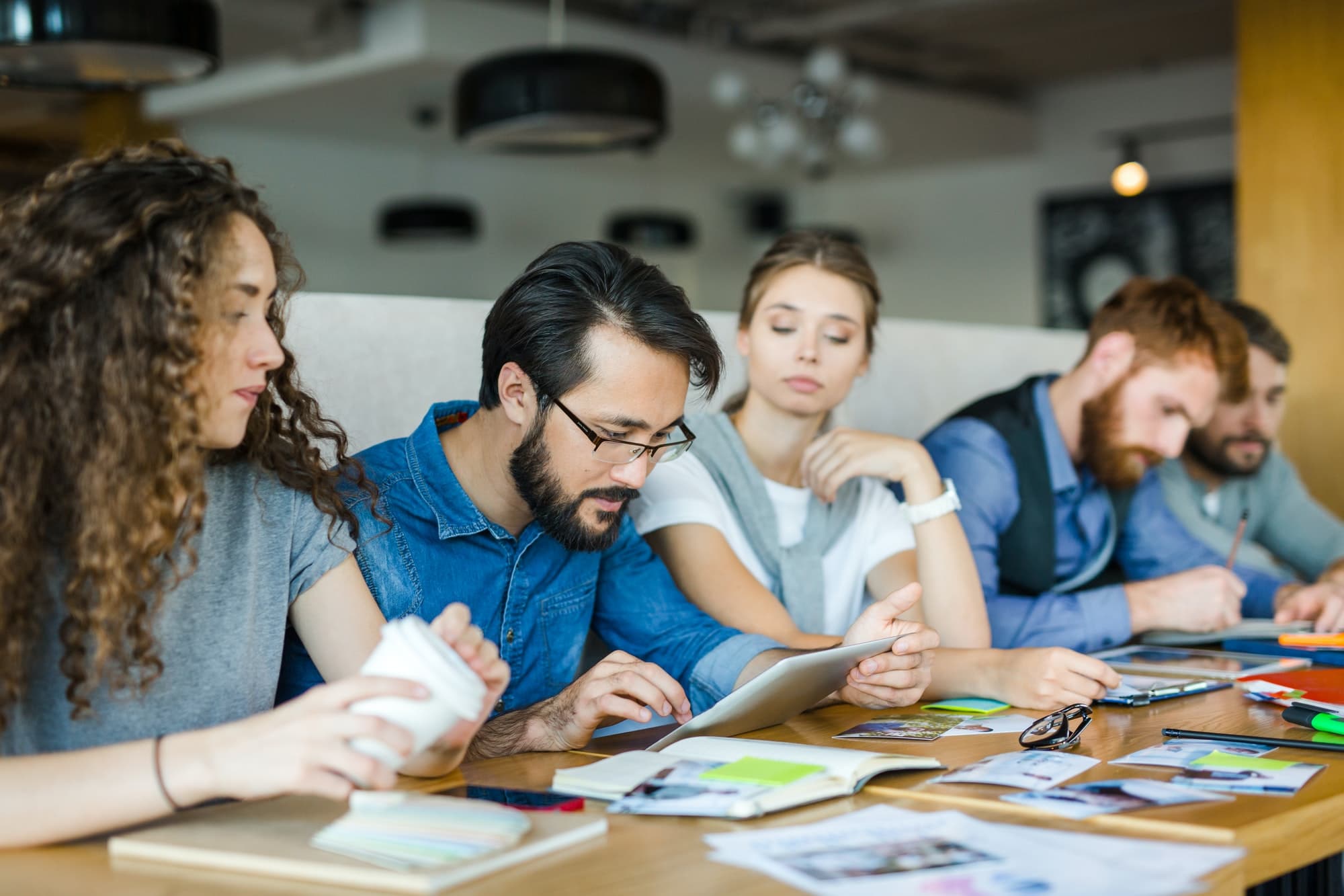 Creative team working together in an office.